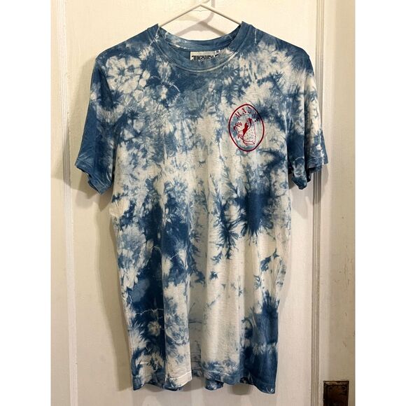 JUNGMAVEN Blue Tie Dye Madre Hemp Short Sleeve T Shirt Tee Top   Mens Size Small - Picture 1 of 7